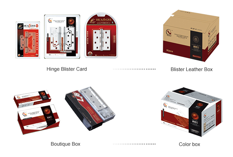 package verschiedene Pakettypen von Scharnieren