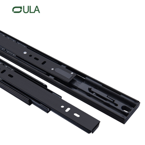 Customized Heavy-Duty 45mm Wide Frax Channel Zink/Black Push Open Slide Möbel Hardware