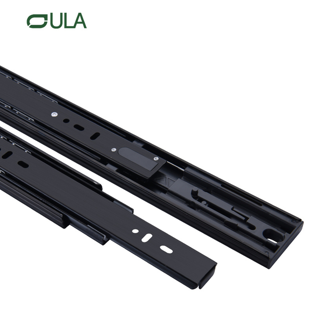 Customized Heavy-Duty 45mm Wide Frax Channel Zink/Black Push Open Slide Möbel Hardware