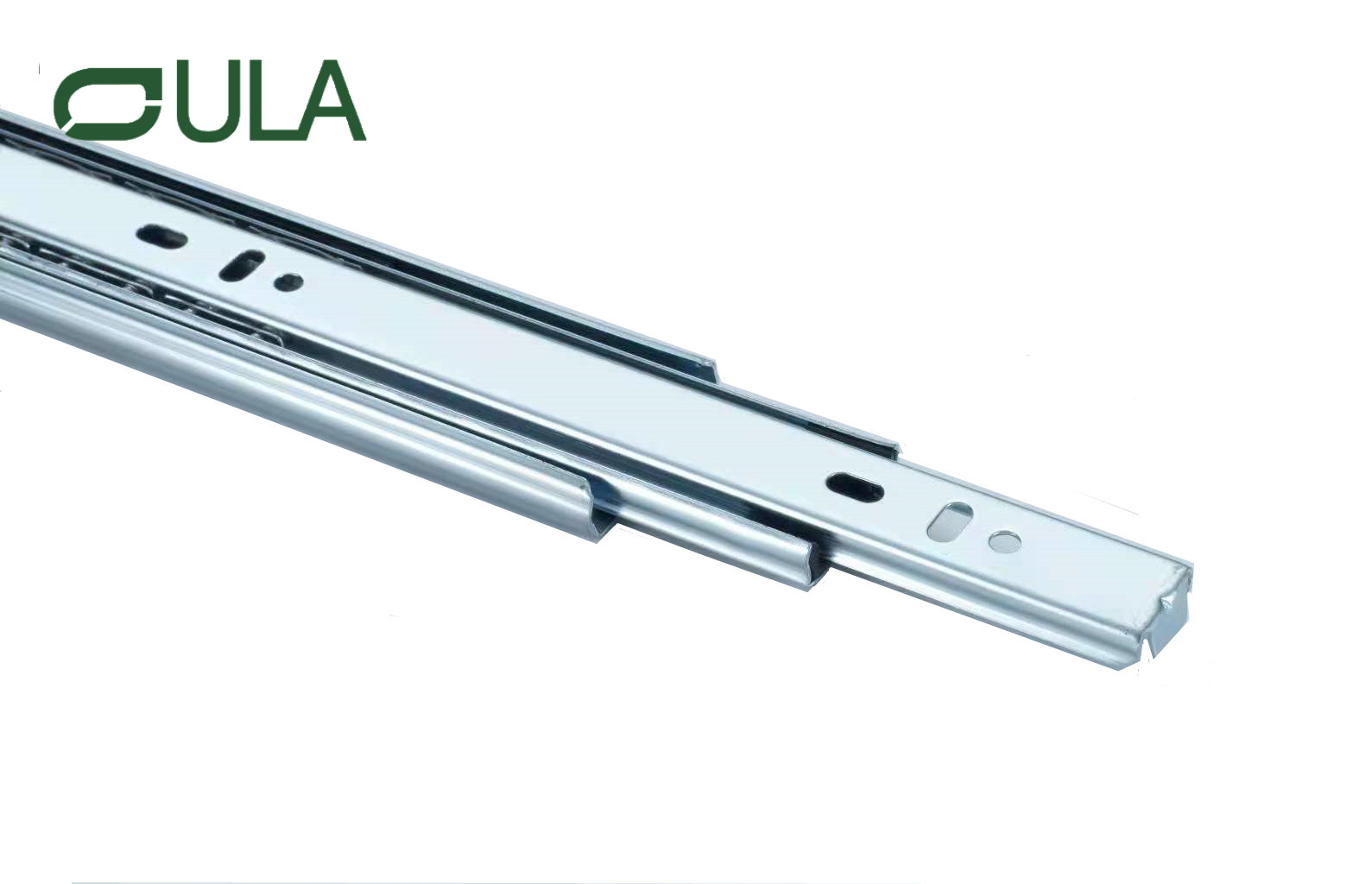 40 mm Breite Teleskopkugellager Zink/Schwarz gepunktete Finish-Schubladen Runner Folie 3-facher Verlängerung Schublade Folie