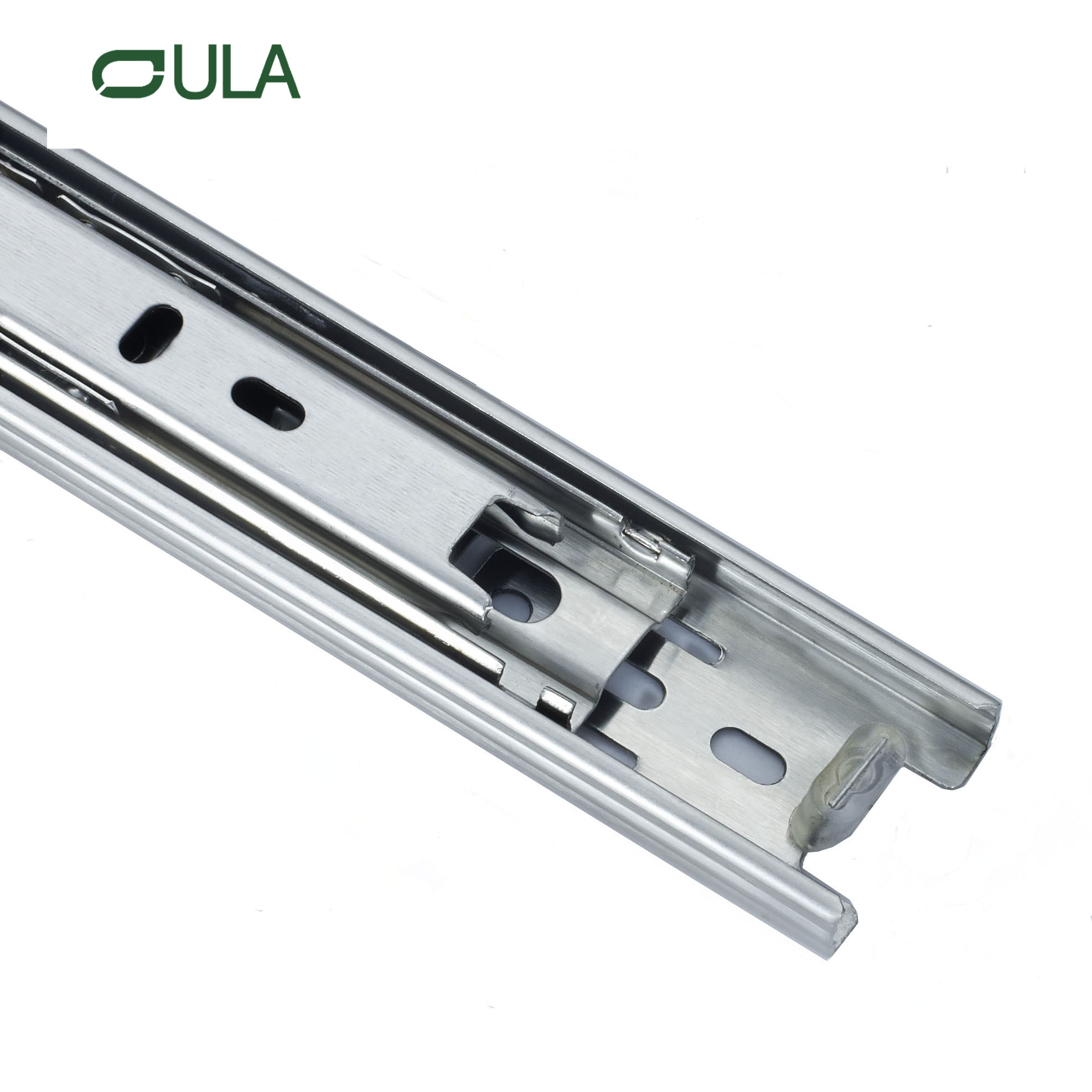 Moderne 35-mm-Teleskopkanalschubladen-Läufer Rutsch Rail Dreifachgefalte Edelstahlkugellager Schränke Tische Küche Gebrauch