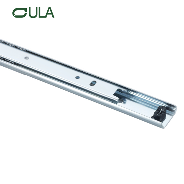 Hochwertiger Eisenzink -Finish -Schleifschiene 27mm 2fache Teleskop -Boden Montageschubladen Objektträger