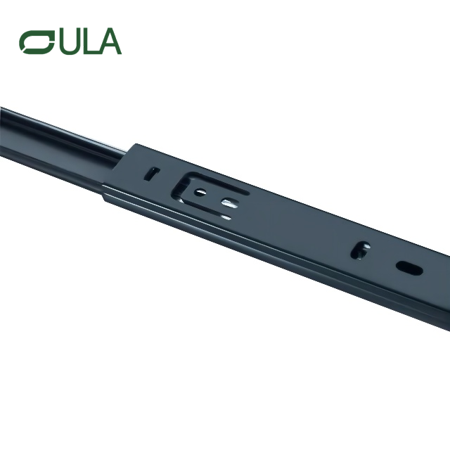 Hochwertige 27 mm 2-fache Teleskopkugel-Kugellagerschubladen-Runner-Eisenbahn-Möbelschrank verwenden Sie Warehouse Workshop Hotel