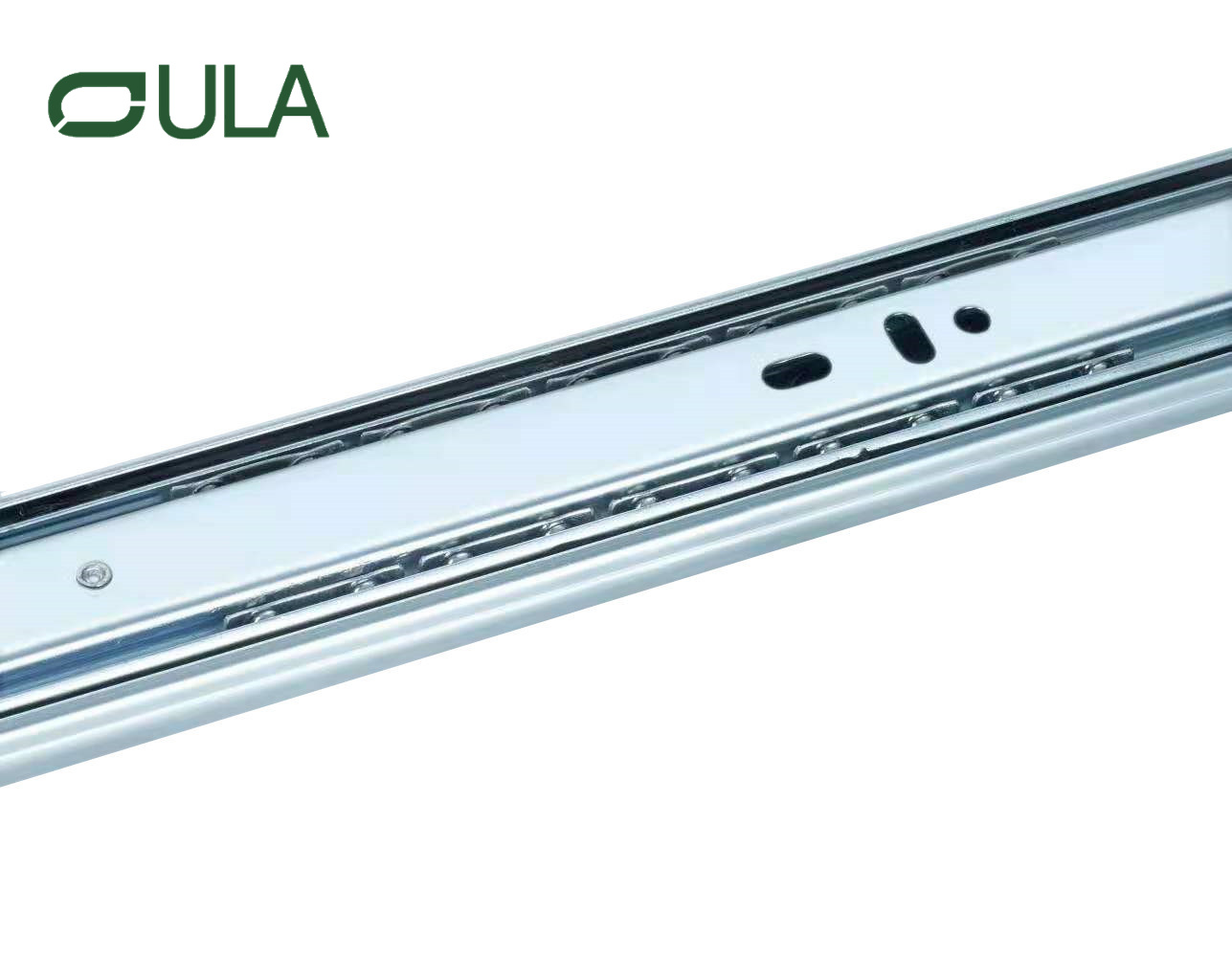 40 mm Breite Teleskopkugellager Zink/Schwarz gepunktete Finish-Schubladen Runner Folie 3-facher Verlängerung Schublade Folie