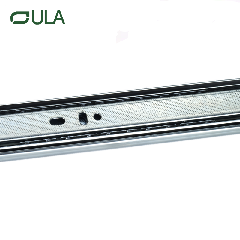 40-mm-Teleskopkanal-Werkzeugkasten-Zink-Finish-Kugellager-Schubladenschiene 