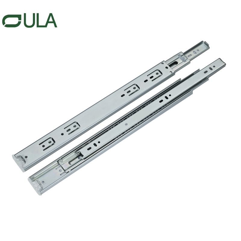 Telescopic Channel Heavy Duty Black Finish Kugellagelschublade Schieber Gepassungsgestützte Möbel Triple Verlängerungsschublade Rutsch Rail