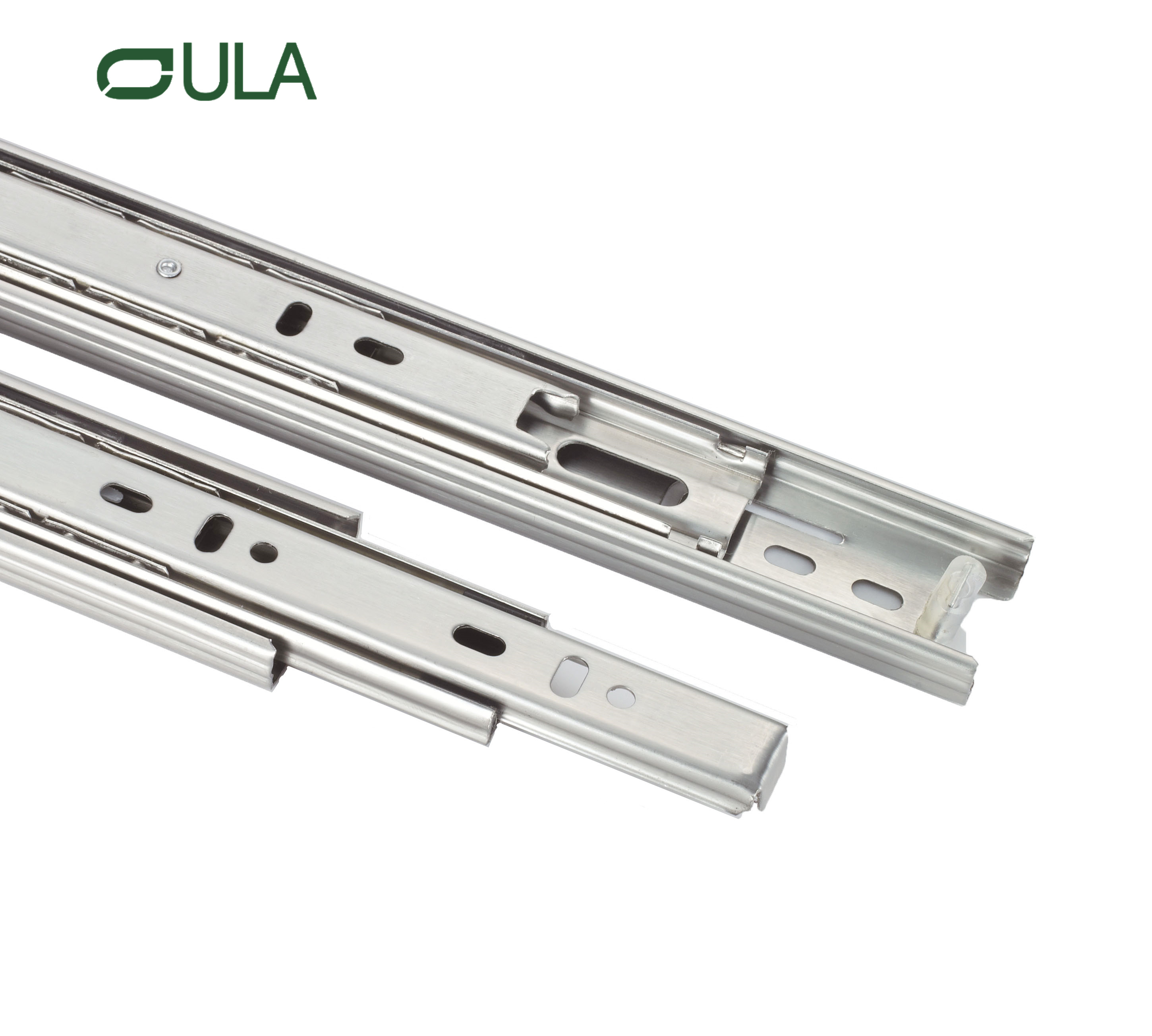 Moderne 35-mm-Teleskopkanalschubladen-Läufer Rutsch Rail Dreifachgefalte Edelstahlkugellager Schränke Tische Küche Gebrauch