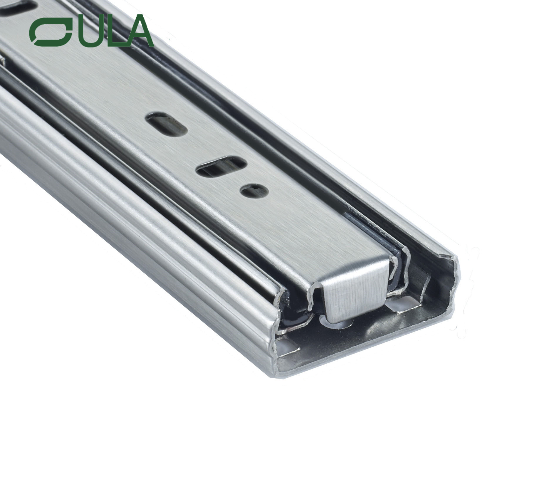 Moderne 35-mm-Teleskopkanalschubladen-Läufer Rutsch Rail Dreifachgefalte Edelstahlkugellager Schränke Tische Küche Gebrauch