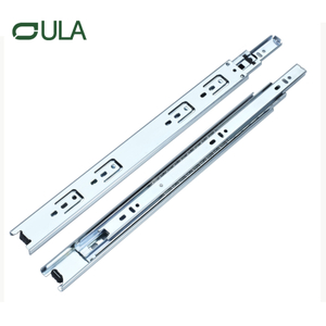 Großhandel Teleskopkugellager Zink/Schwarz gepunktete Finish -Schubladen Runner Rutsche Dreifachverlängerungsschublade Folie