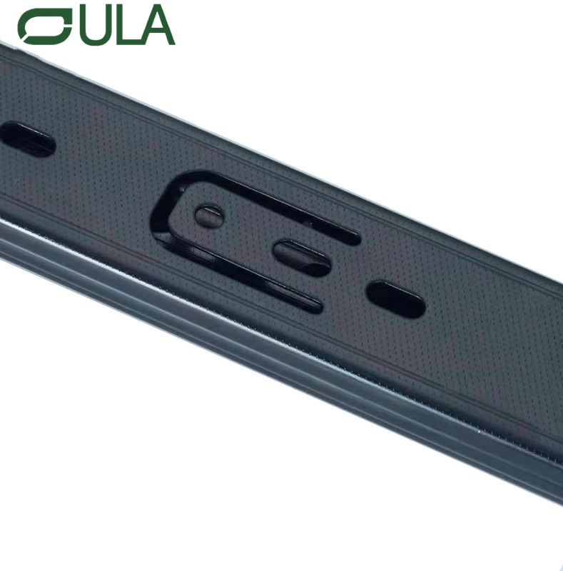 Furniture Hardware 35 mm 3-Fach-Teleskopkanal, schwarzes Finish, Schubladenschiene 