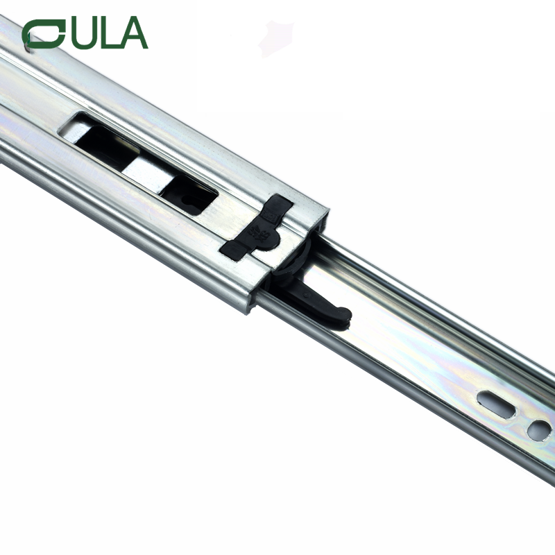 Möbelbeschläge, voll ausziehbare, runde, robuste Schubladenschiene mit Teleskopauszug 