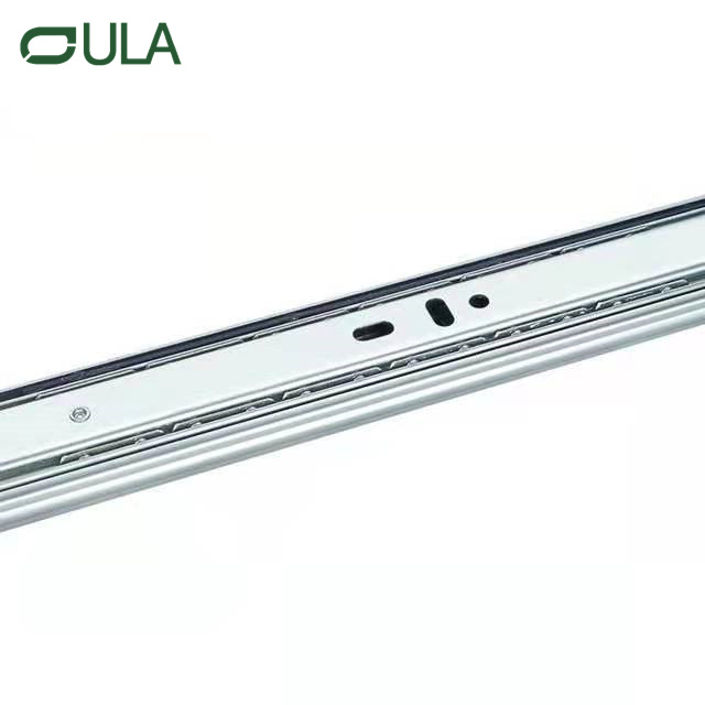 Moderne 35 mm 3-fache Schubladenläufer Kugellagereisen Eisenstahl Rutsche Schwarz Finish Küchen Schlafzimmer Schränke Haus im Freien Möbel