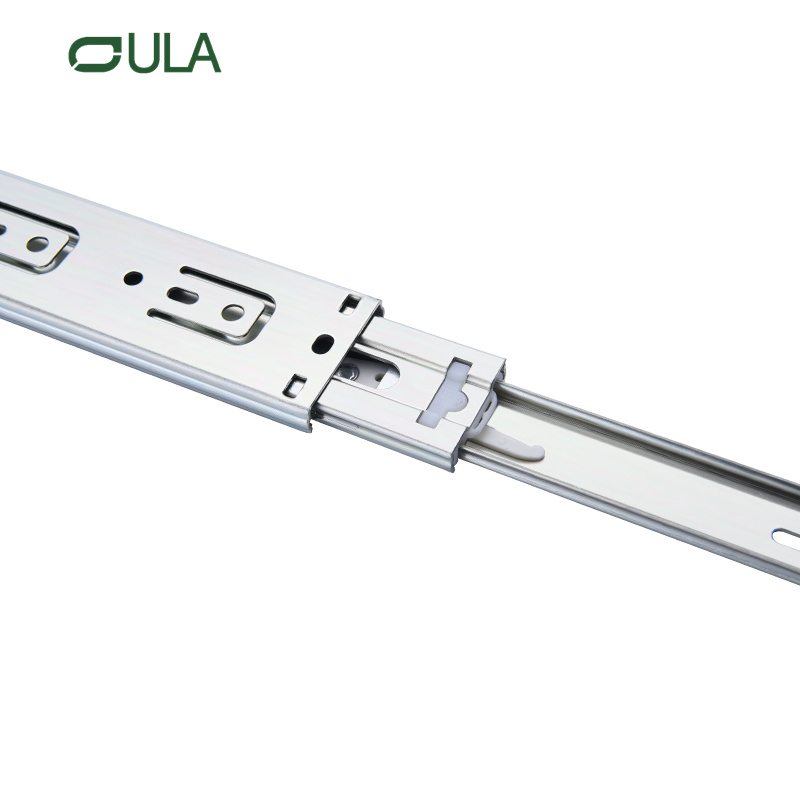 Hochwertige schwarze Edelstahl- und Eisenschubladen-Schienenweiche Weiche Closing-Taste-to-Open-Design für Küchen- und Hotelmöbel