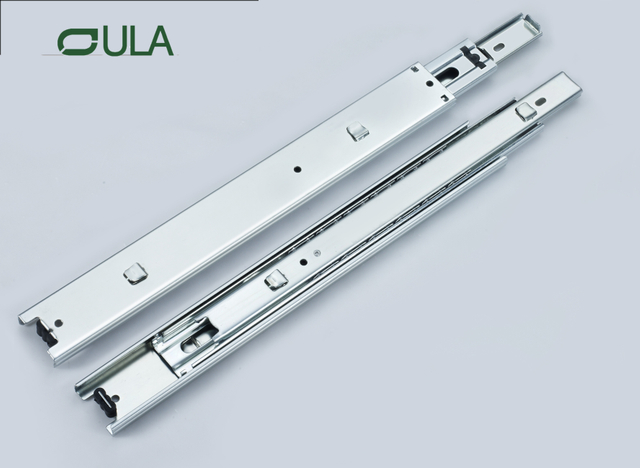 45 mm Dreifachfalt Full Extension Telescopic Channel Haken Schubladen Runner Rutschenschiene