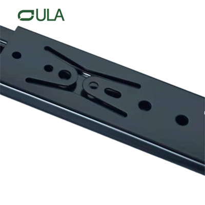 Möbelbeschläge Vollauszug, schwarze Ausführung, robuste Schubladenschiene aus Stahl 