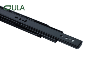 Jieyang Factory 45mm Teleskope Black Finish Metall Box Schublade Rutsch Rail 3-fach Kugellager für Küchen- und Außengebrauch