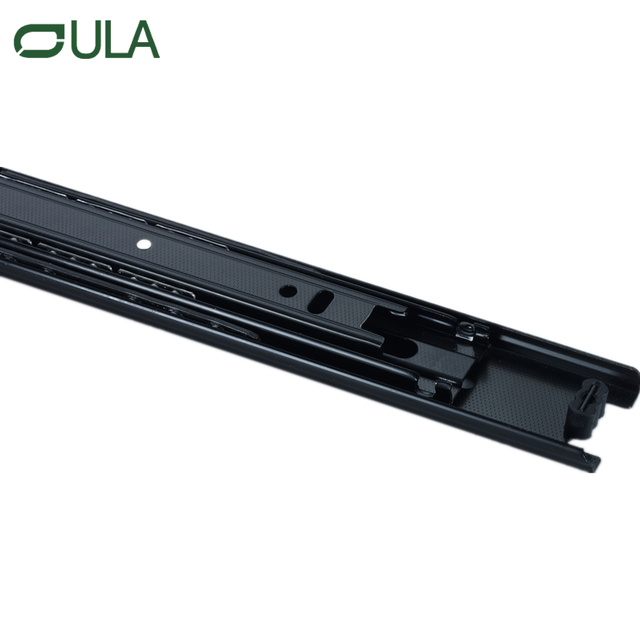 China professionelle Herstellung 35 mm 3 Faltbarer Black & Zink Finish Teleskopkanalschubladen -Rutsch Rail