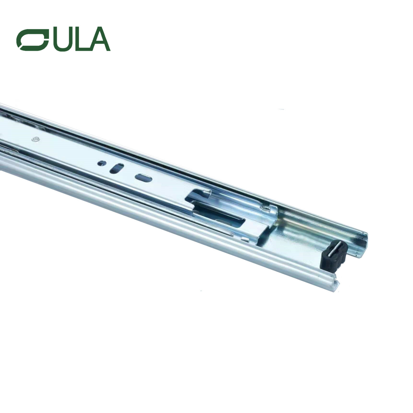 40 mm Breite Teleskopkugellager Zink/Schwarz gepunktete Finish-Schubladen Runner Folie 3-facher Verlängerung Schublade Folie