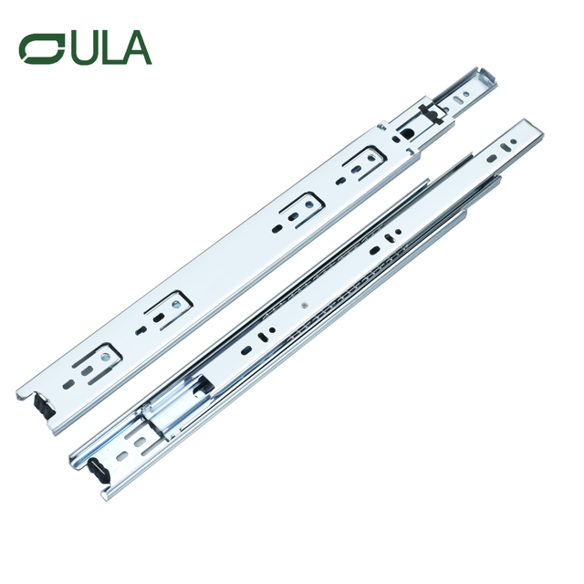 Hot Sale Factory Triple Fold Voller Verlängerung Teleskop Kugellager Zink gepunktete Finish -Schubladen Runner Slides Rails