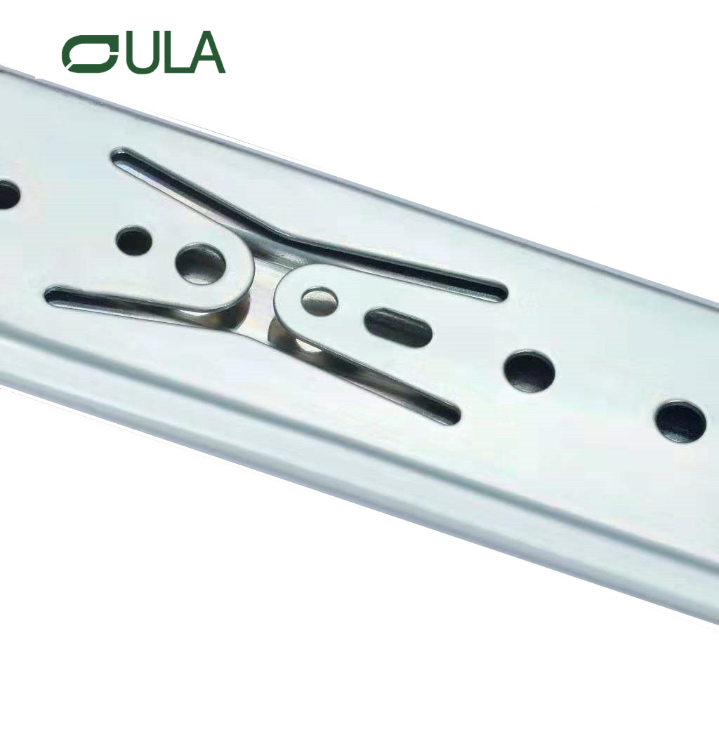 Möbelbeschläge, voll ausziehbare, runde, robuste Schubladenschiene mit Teleskopauszug 