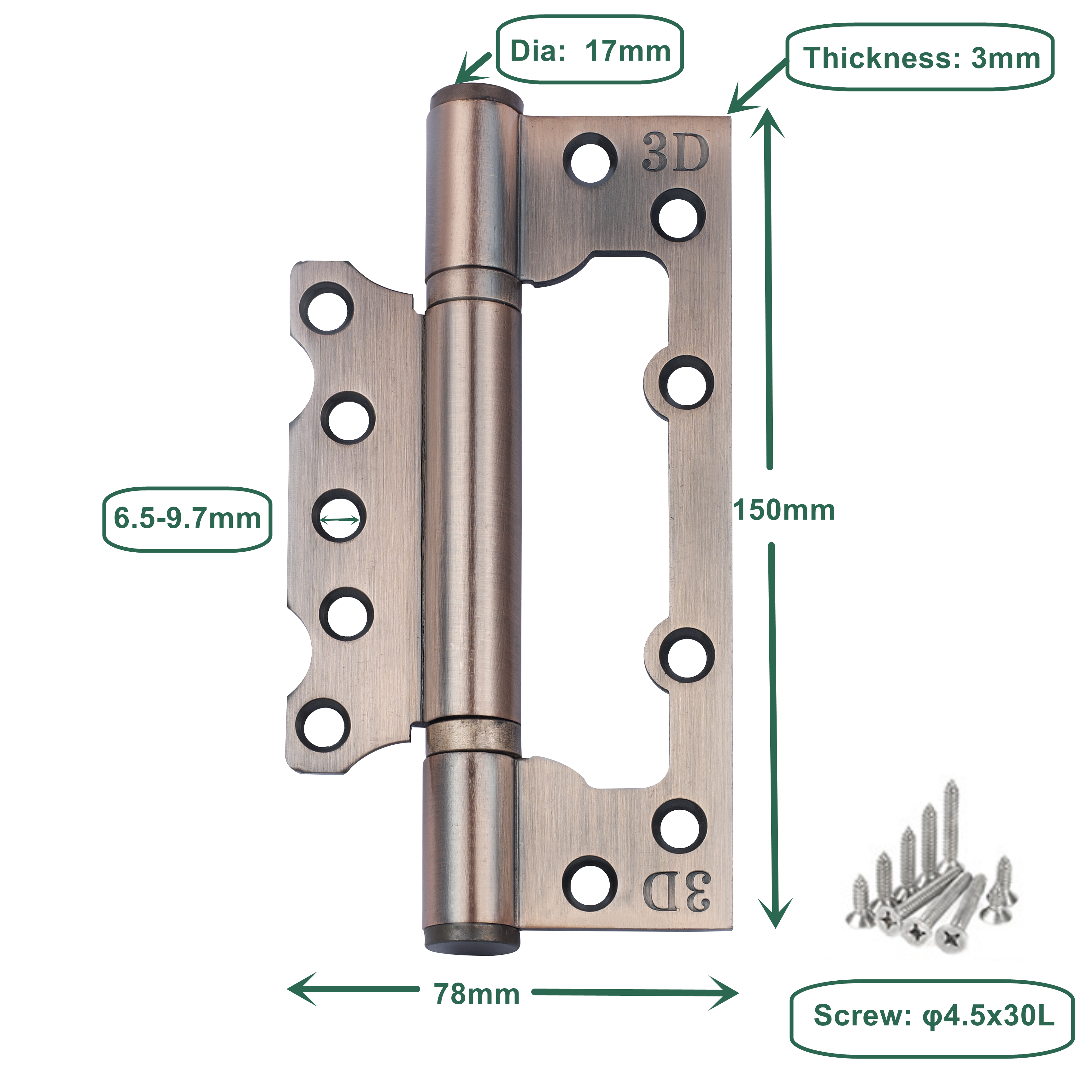 T&uuml;rscharniergr&ouml;&szlig;e
