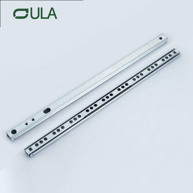 Fabrik hohe Qualität Zink 17 mm Teleskopkanal Mini Schubladen Folie untergewirbelt Läufer Slide Rail