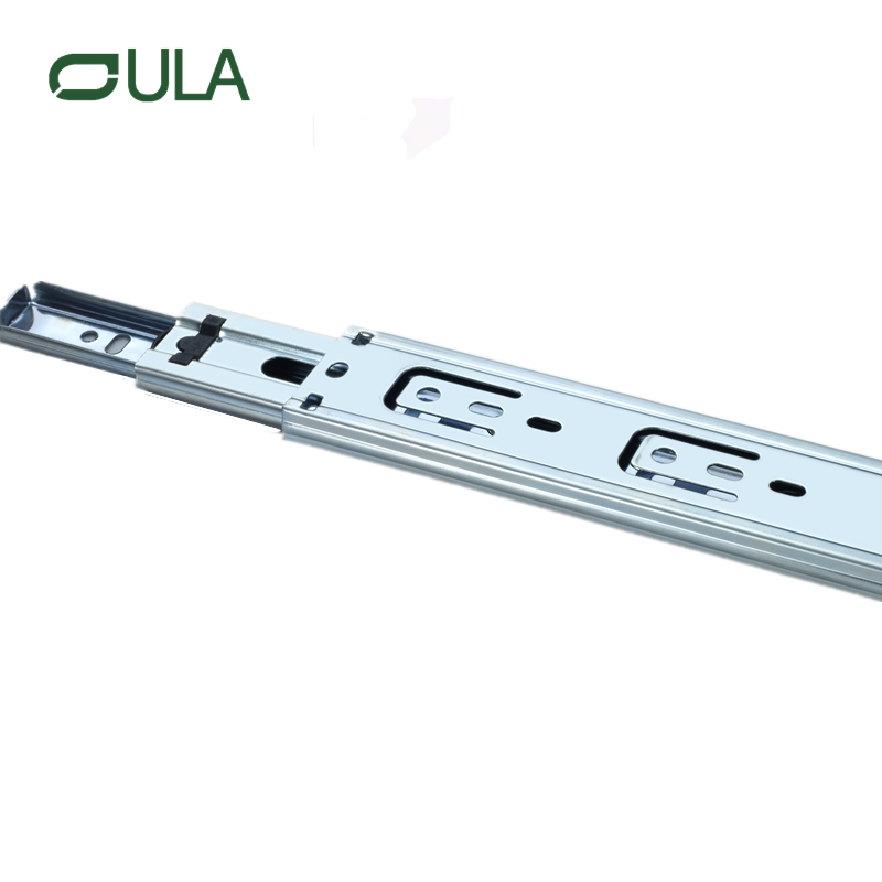 42 mm Breite, Zink-Finish, 10–24 Zoll, Teleskopkanal, Schubladenschiene, Gleitschiene, Vollauszug für Möbelbeschläge