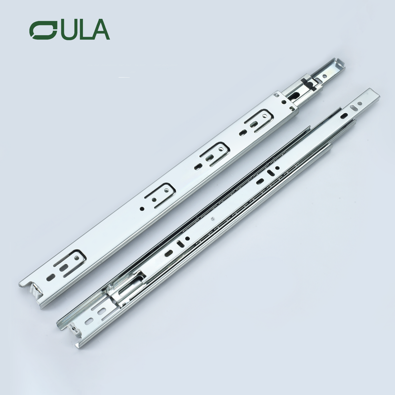 Moderne 35 mm 3-fache Schubladenläufer Kugellagereisen Eisenstahl Rutsche Schwarz Finish Küchen Schlafzimmer Schränke Haus im Freien Möbel