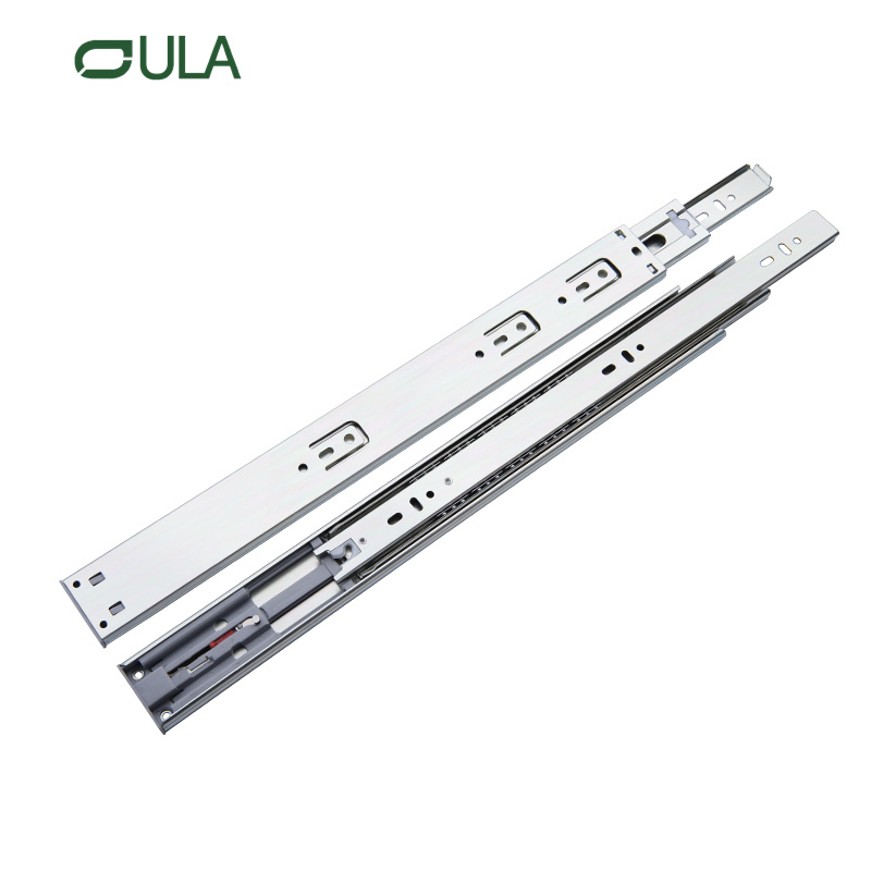 Hochwertige schwarze Edelstahl- und Eisenschubladen-Schienenweiche Weiche Closing-Taste-to-Open-Design für Küchen- und Hotelmöbel