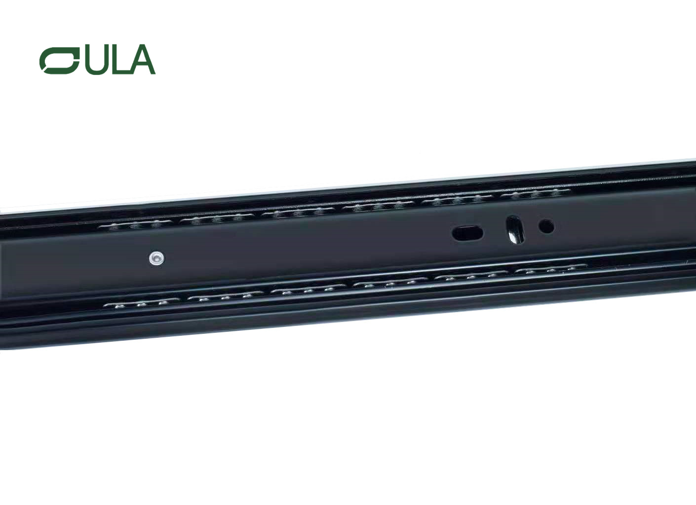 Moderne 45 mm schwarze Stahlschubladenrutschen mit Eisenkugellager für Küchen- und G -Möbel