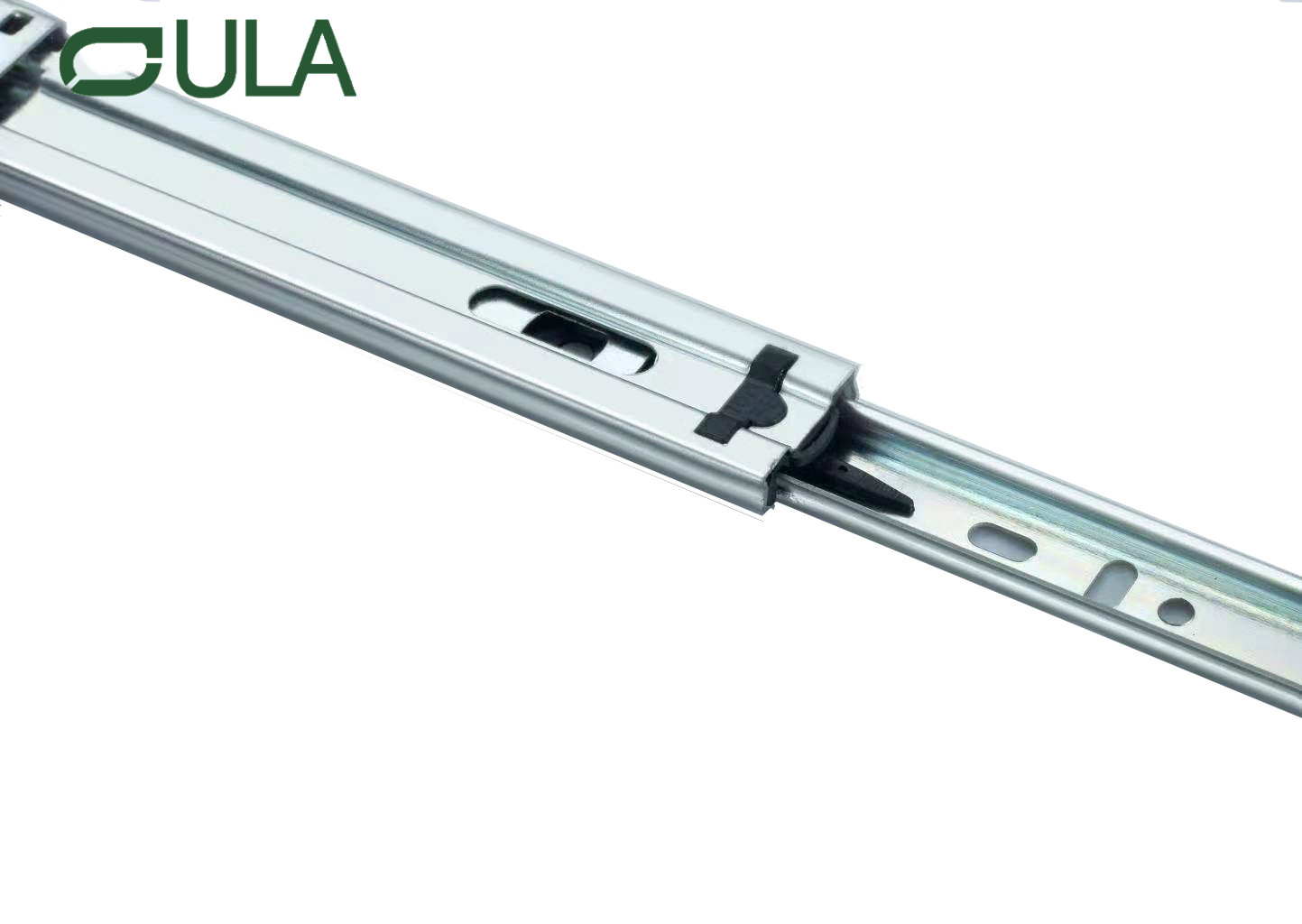 Moderne 35 mm 3-fache Schubladenläufer Kugellagereisen Eisenstahl Rutsche Schwarz Finish Küchen Schlafzimmer Schränke Haus im Freien Möbel