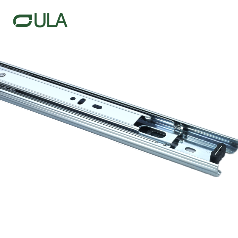 42 mm Breite, Zink-Finish, 10–24 Zoll, Teleskopkanal, Schubladenschiene, Gleitschiene, Vollauszug für Möbelbeschläge