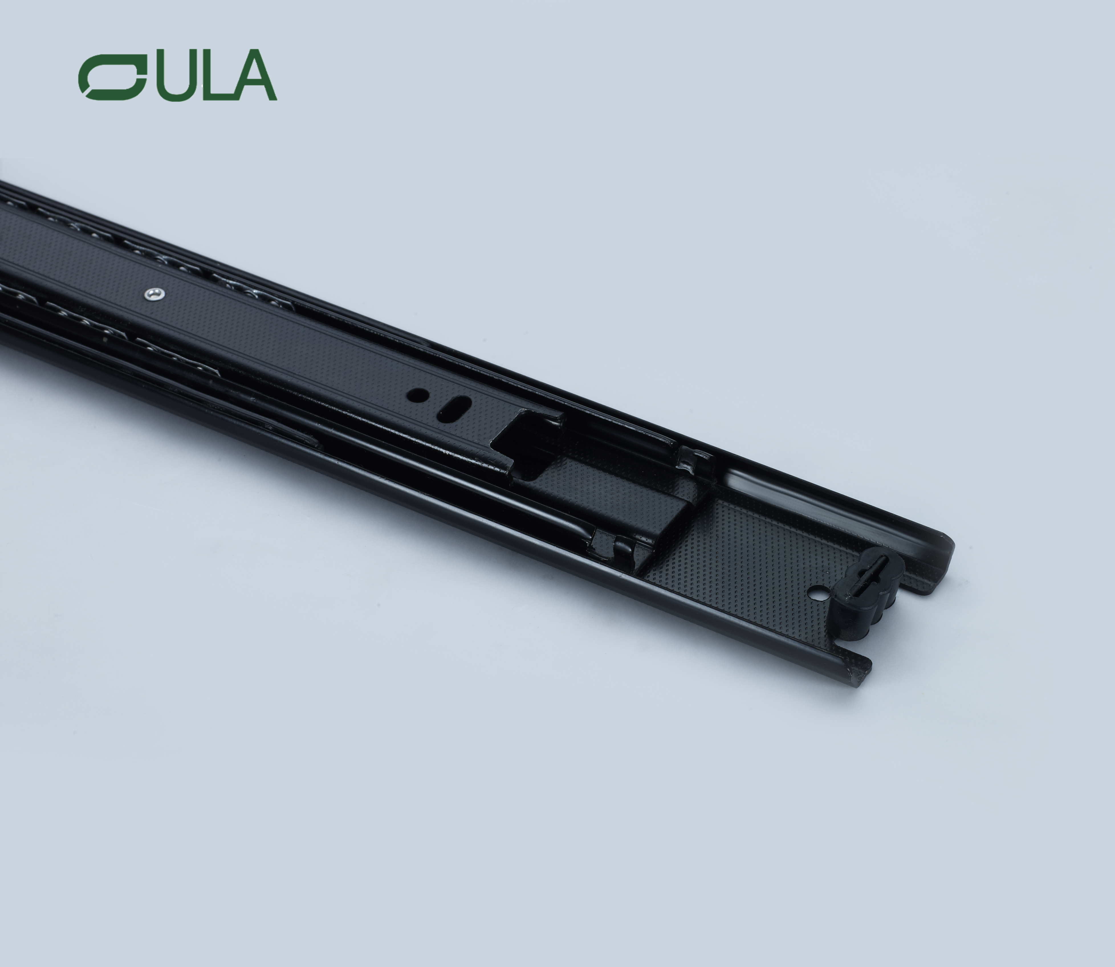 Hoher Qualität guter Preis Triple Extension Schwarz gepunktete Finish -Schublade Sldie 45 mm versteckte Schubladenschienen gleiten 40 kg Ladung